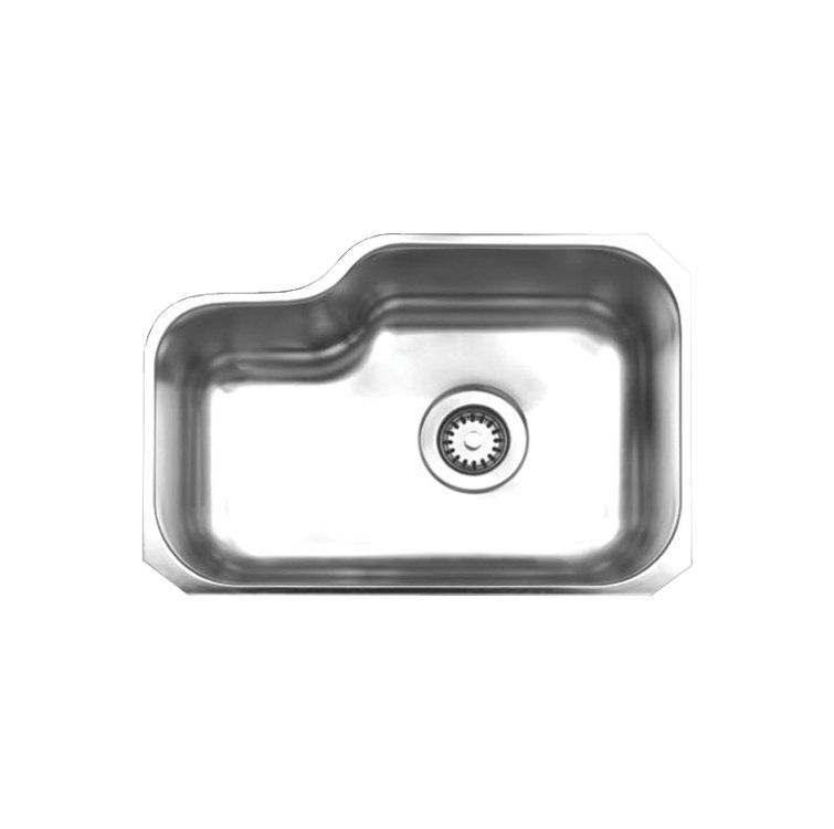 24" Silver Stainless Steel Drop-in Single Bowl Kitchen Sink