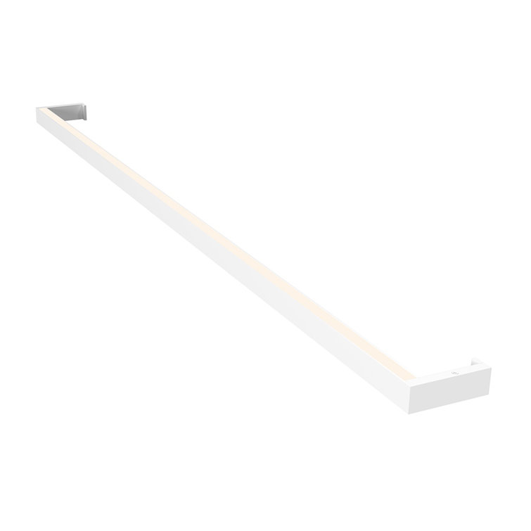 Sleek Satin White 48" Dimmable LED Bath Bar Sconce
