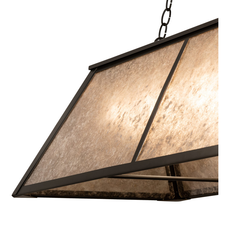 60" Oil Rubbed Bronze Glass Island Pendant Light