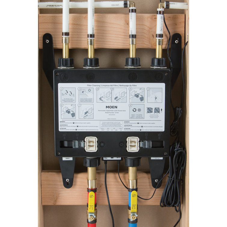 Moen Black 4-Outlet Digital Thermostatic Shower Valve