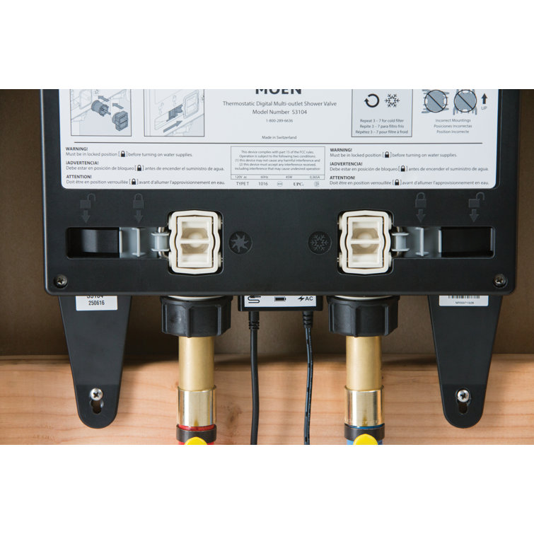 Moen Black 4-Outlet Digital Thermostatic Shower Valve