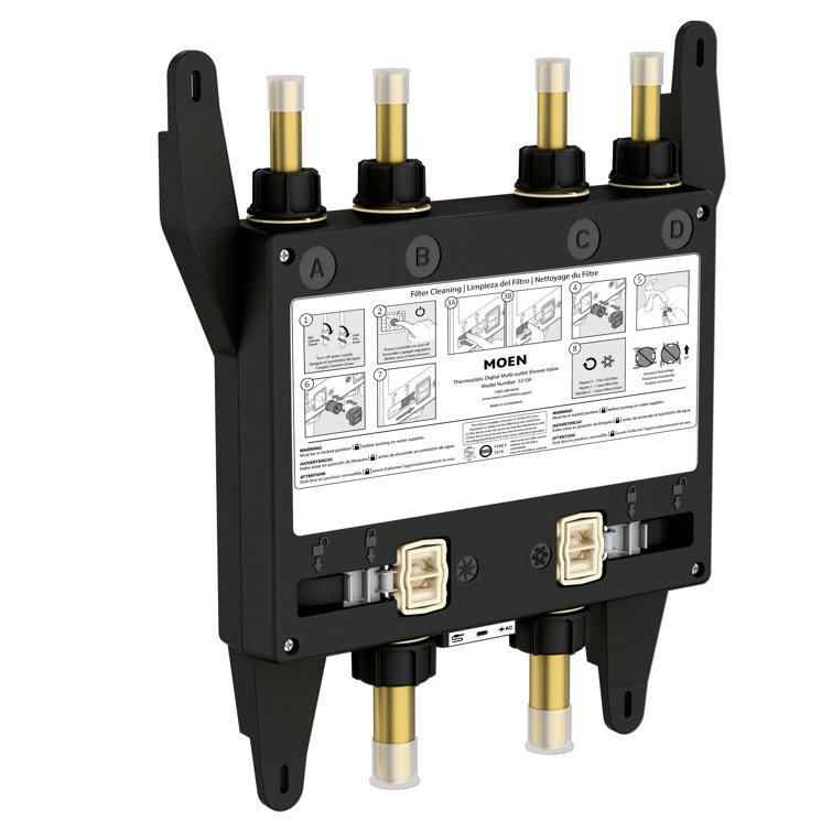 Moen Black 4-Outlet Digital Thermostatic Shower Valve