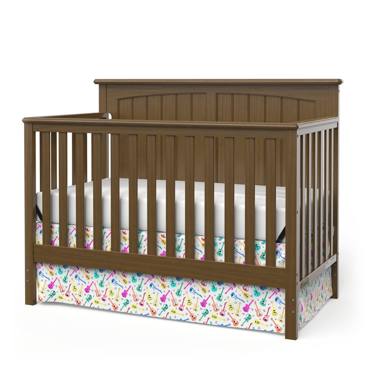 Sheldon Cocoa Bean Pinewood 4-in-1 Convertible Crib