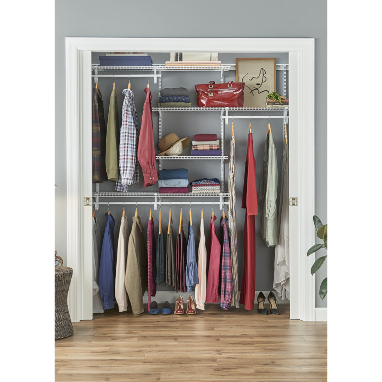 Adjustable White Steel Wire Closet Organizer System