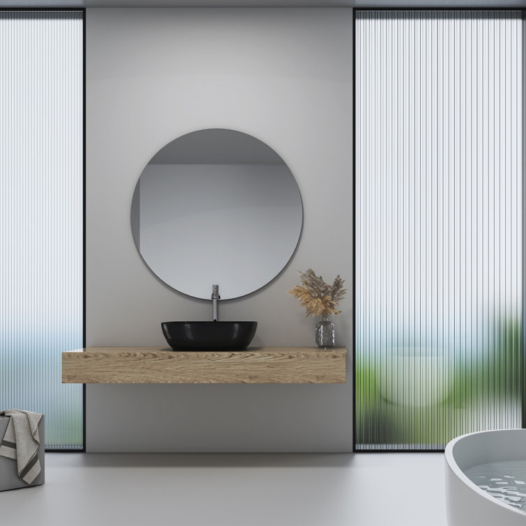 Altair 20'' Black Ceramic Oval Bathroom Vessel Sink