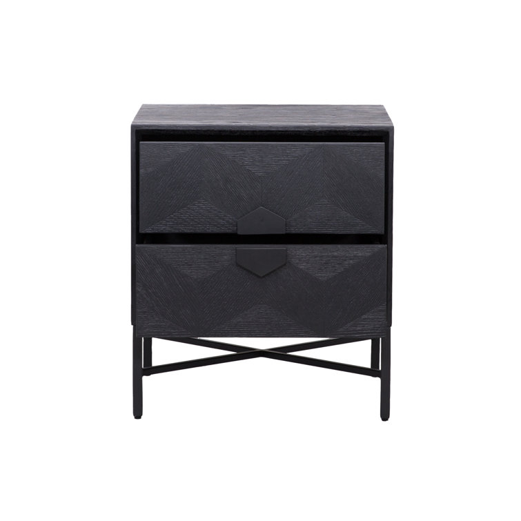 Black Oak and Iron Industrial Accent Chest
