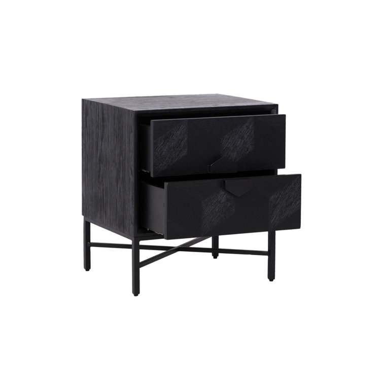 Black Oak and Iron Industrial Accent Chest
