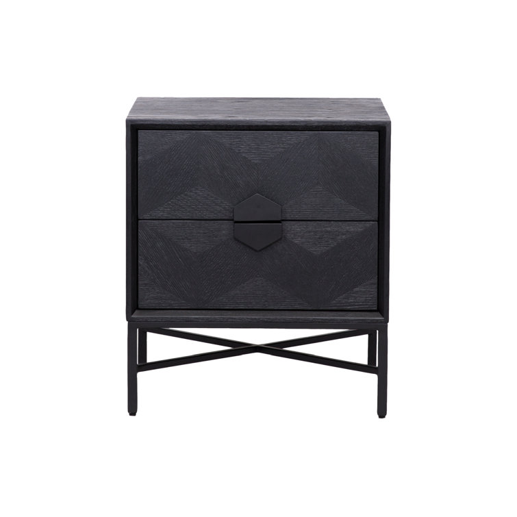 Black Oak and Iron Industrial Accent Chest