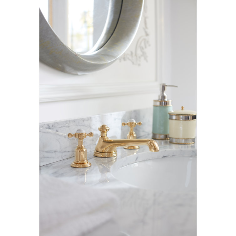 Classic Elegance 15'' Polished Nickel Widespread Bathroom Faucet