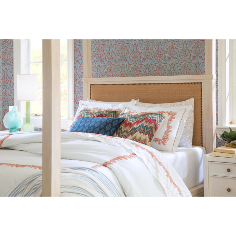 Hampton White Washed Mahogany 3-Drawer Side Table