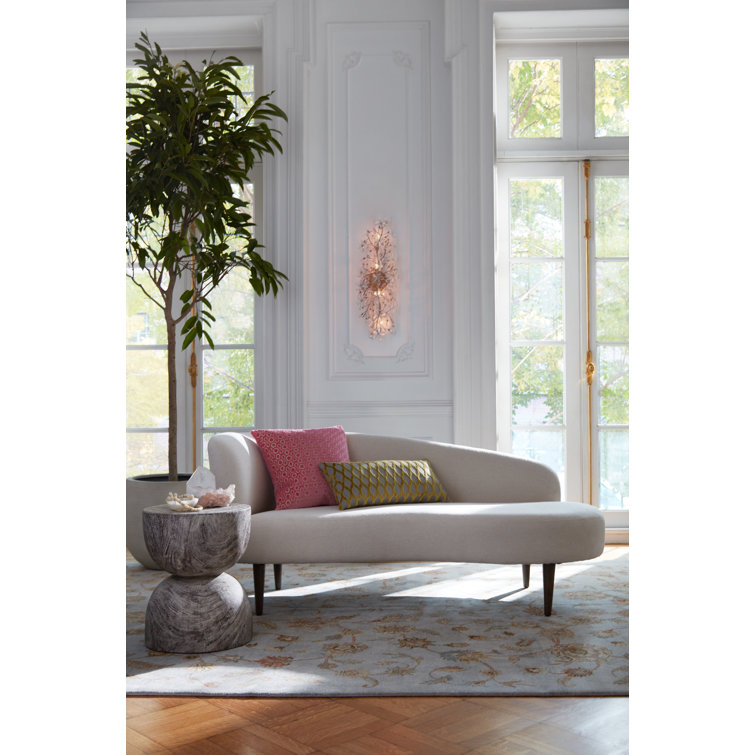 Capri Oatmeal Cream Contemporary 70'' Stationary Sofa