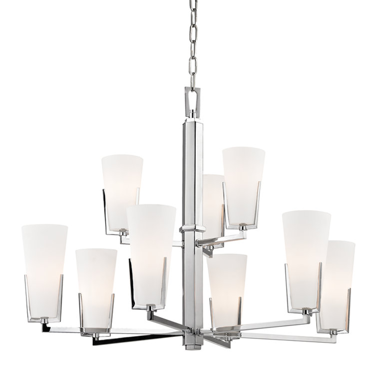 Polished Chrome 9-Light Contemporary Chandelier