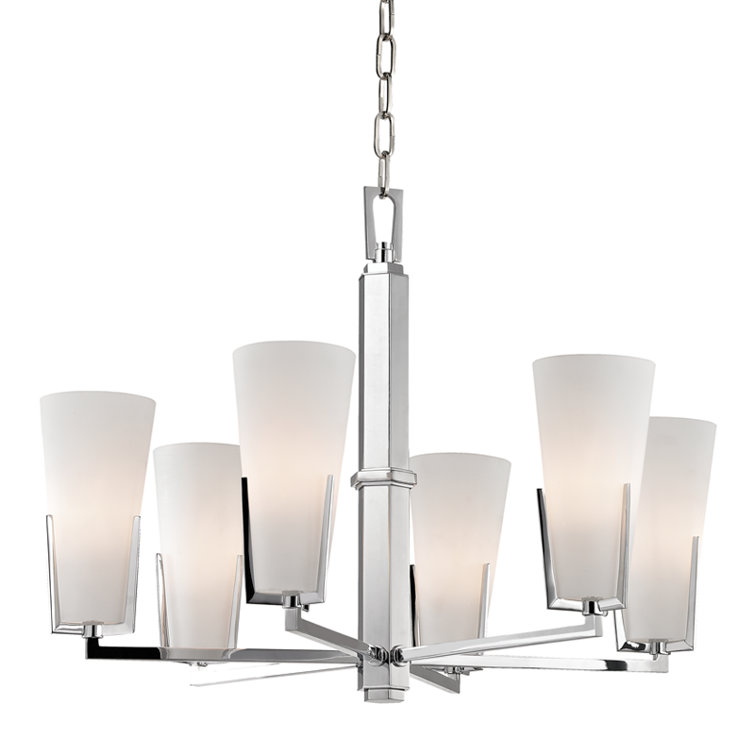 Polished Chrome Crystal 26" Contemporary Chandelier