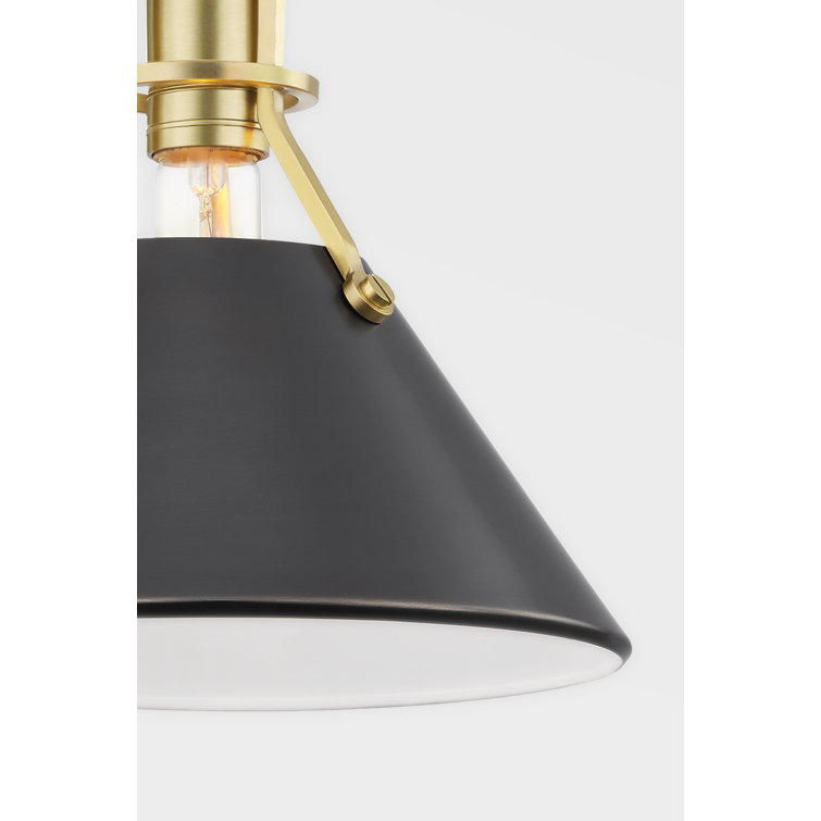 Elegant Aged Bronze Brass 1-Light Plug-In Wall Sconce