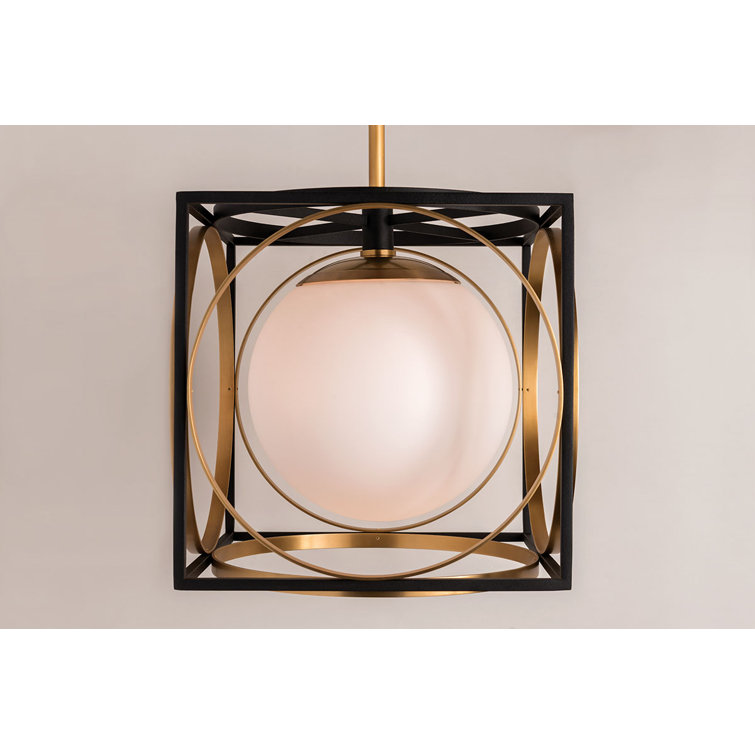 Transitional Polished Nickel Globe Pendant Light 18.5" H