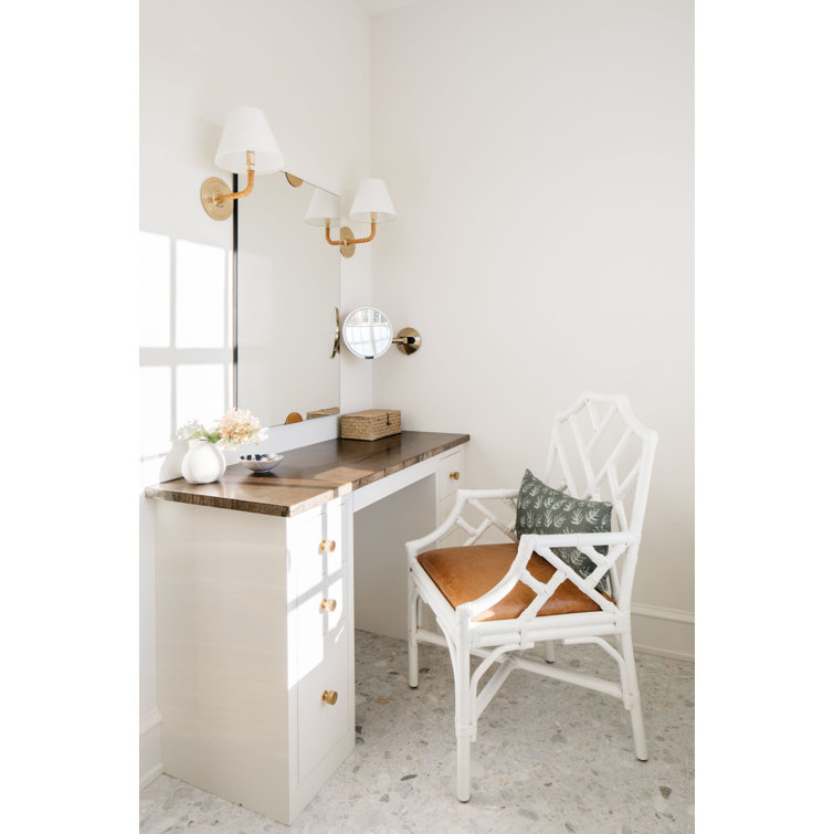 Curves No.1 Aged Brass Single Light Wall Sconce with Off-White Linen Shade