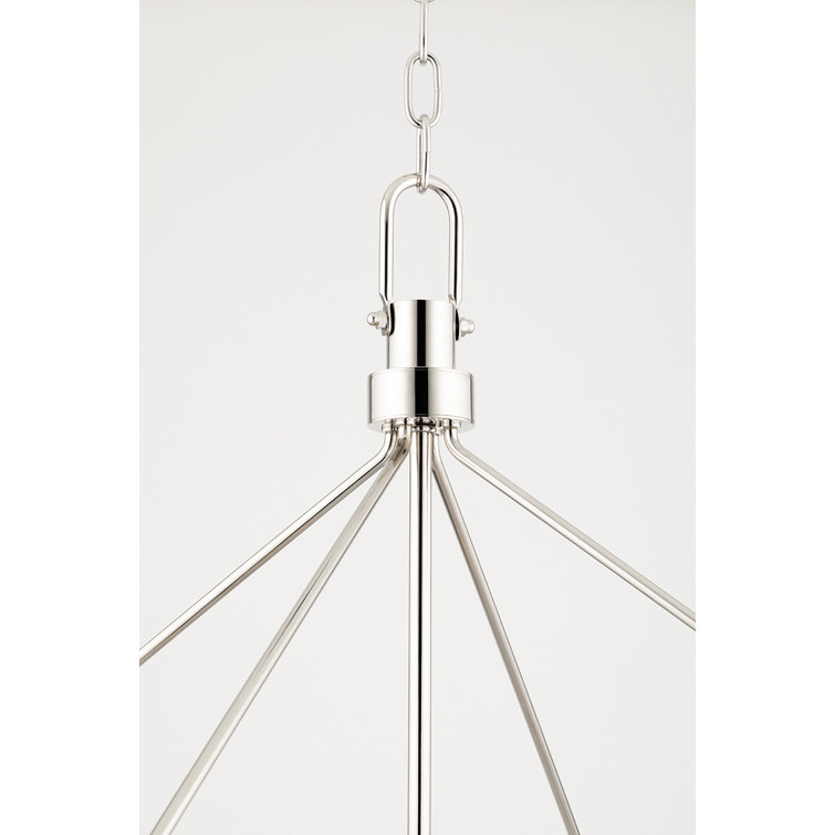 Astralis 9-Light Aged Brass Starburst Chandelier with Crystal Accents
