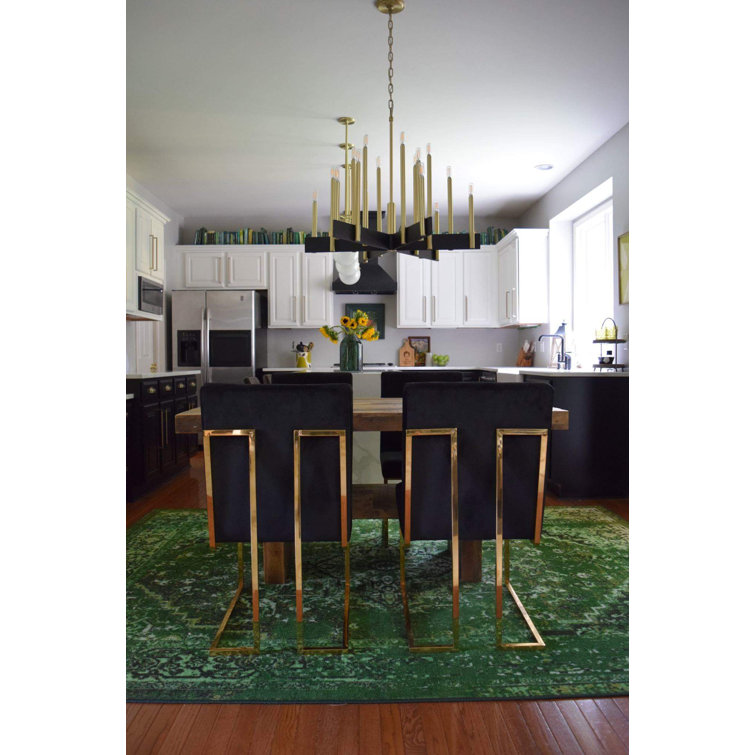 Elegant Aged Brass & Crystal 18-Light Candelabra Chandelier