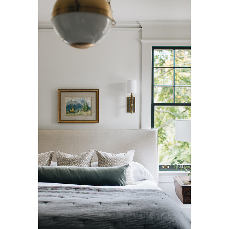 Aerin Aged Brass 3-Light Large Globe Pendant with Opal Shade
