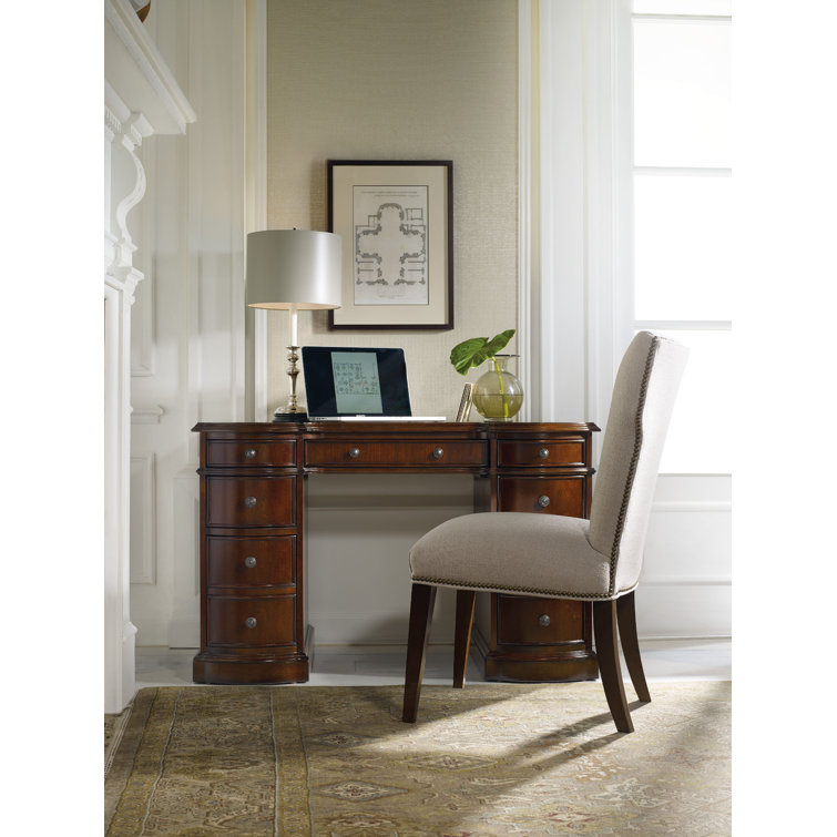 Cherry Veneer Traditional Writing Desk with Drawers