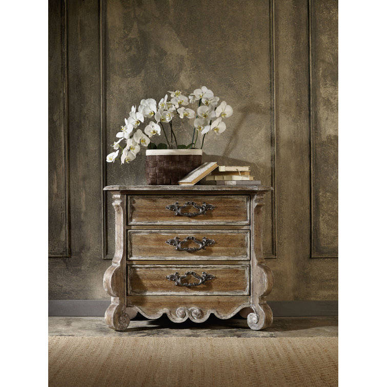 Caramel Froth Traditional 3-Drawer Wooden Nightstand