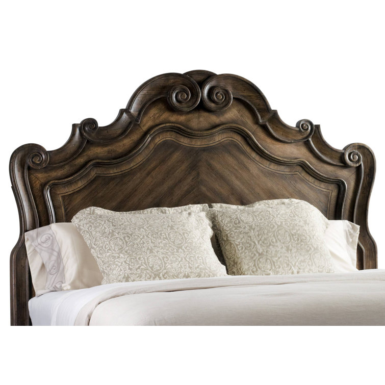 Rhapsody Walnut King Wood Frame Panel Bed