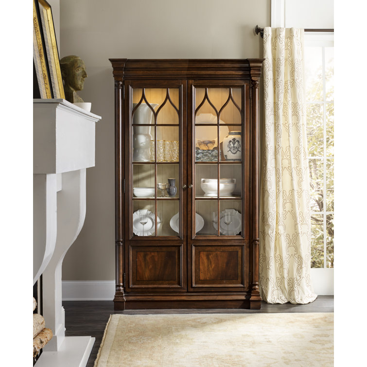 Leesburg Traditional 52" Mahogany China Cabinet with Lighting