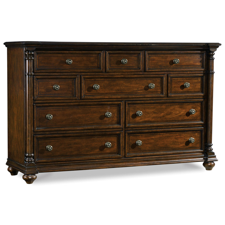 Leesburg Dark Mahogany 10-Drawer Traditional Dresser