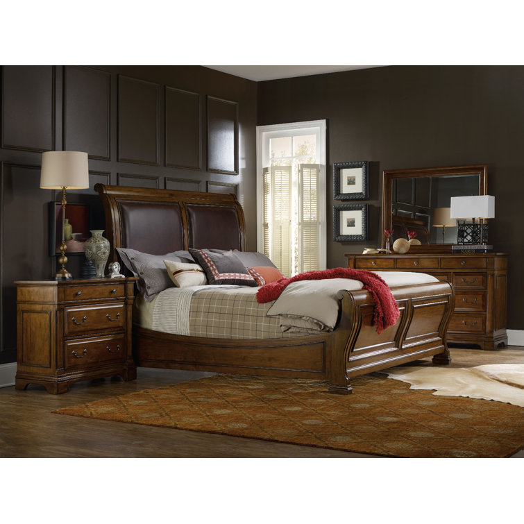 Tynecastle Brown Wood Rectangular Wall Mirror