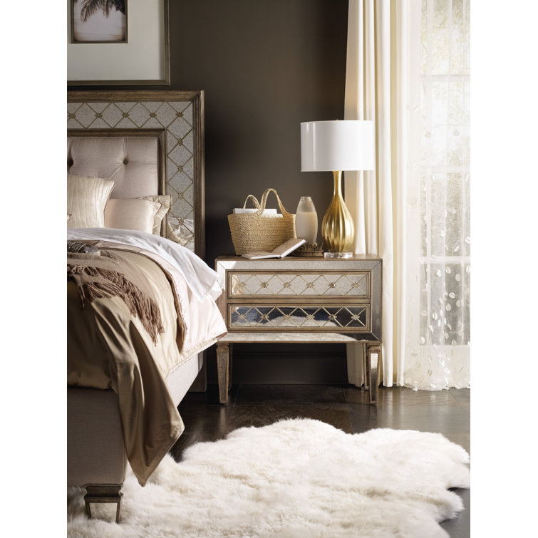 Bombay Brown Traditional Nightstand with Dovetail Drawers