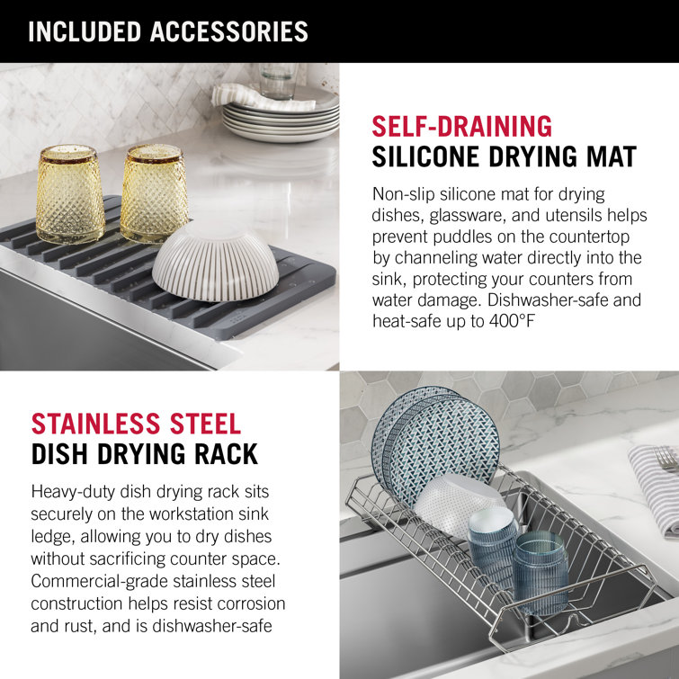 Delta 45" Stainless Steel Workstation Kitchen Sink with Accessories