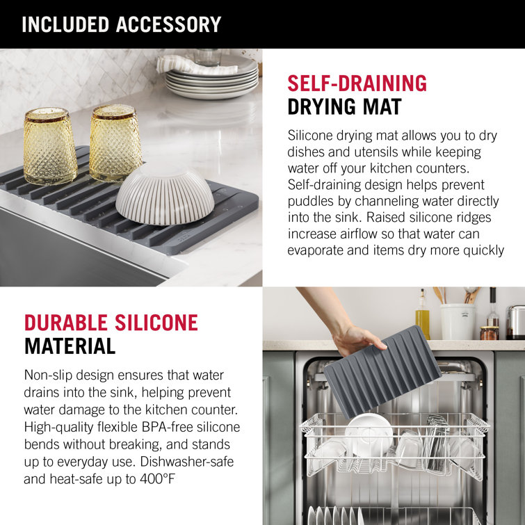 Delta 17" Stainless Steel Undermount Bar Prep Sink with WorkFlow Ledge