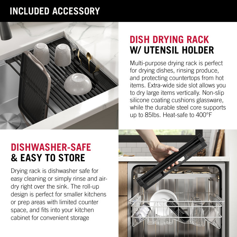 Delta Rivet 45" Stainless Steel Undermount Workstation Kitchen Sink