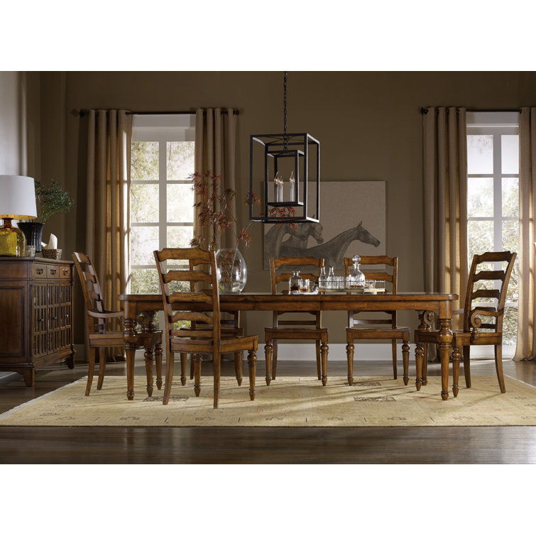 Tynecastle Brown Extendable Rectangular Wood Dining Table