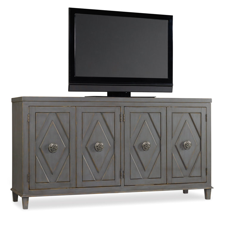 Gray Transitional 68.75'' Media Console with Cabinet