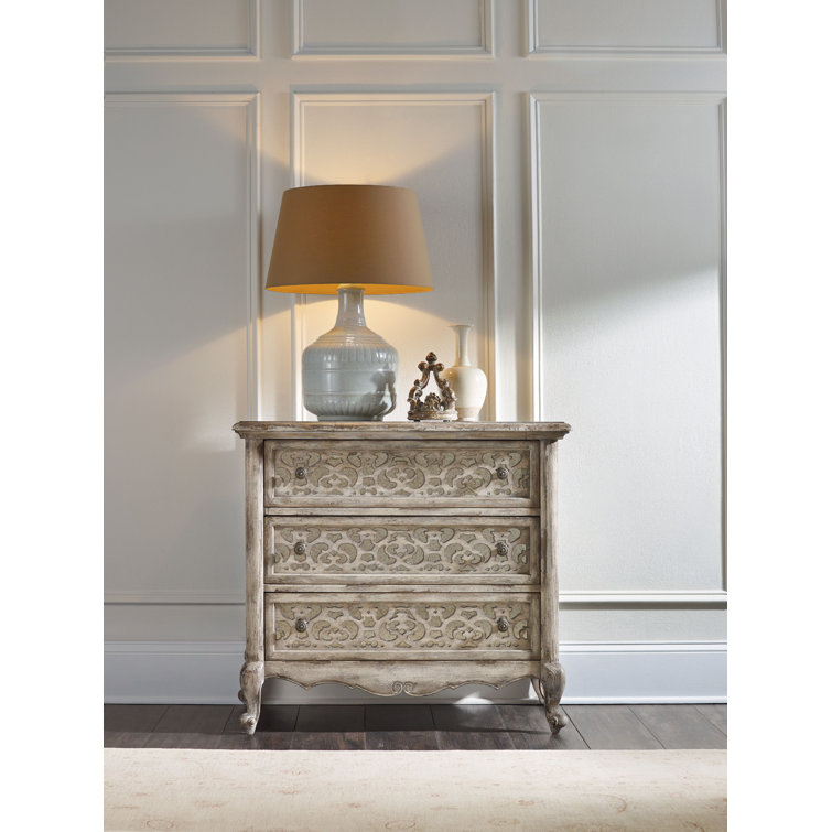 Chatelet Beige 3-Drawer Traditional Nightstand