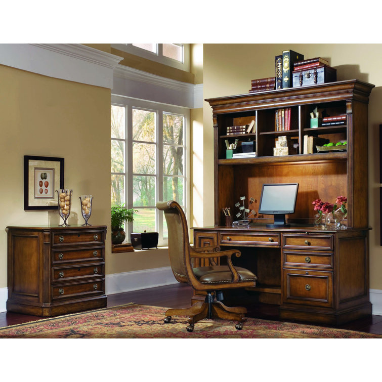 Brown Cherry Genuine Leather Swivel Executive Chair