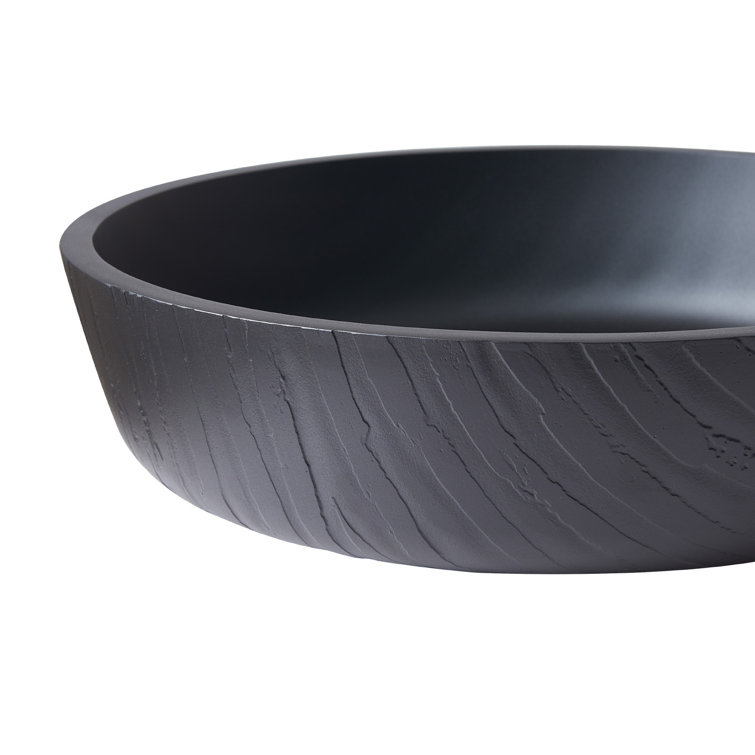 Matte Black Round Glass Bathroom Vessel Sink Bowl