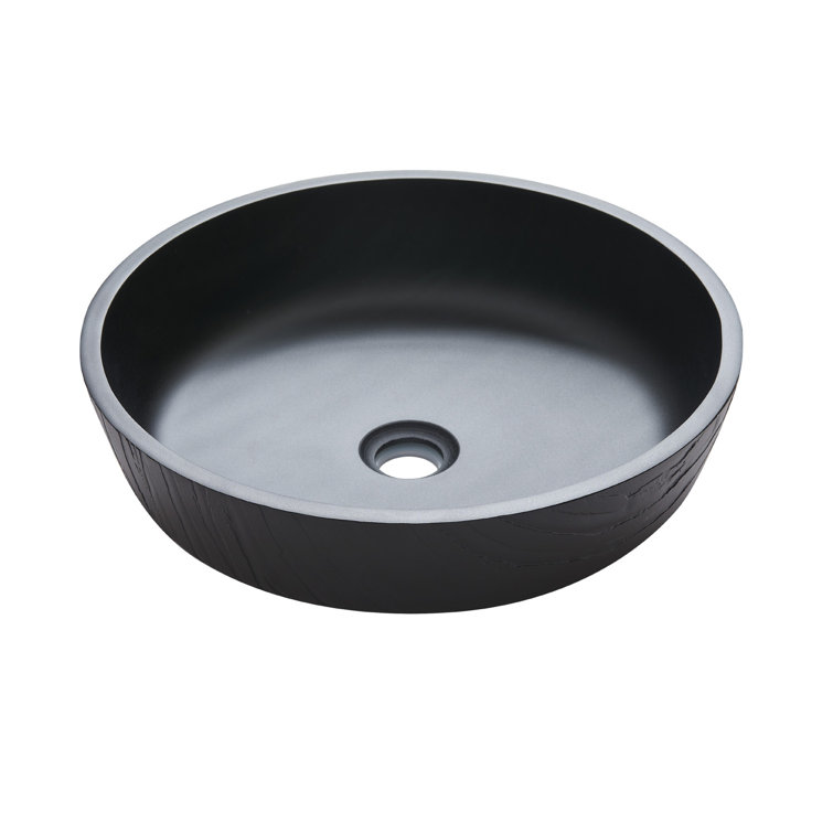 Matte Black Round Glass Bathroom Vessel Sink Bowl