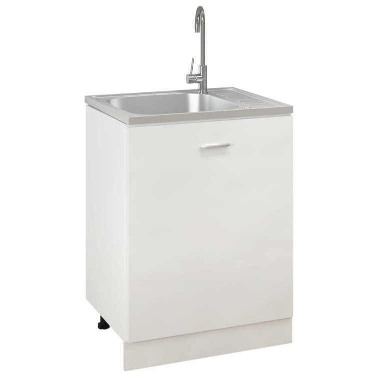 23.6" Stainless Steel Drop-in Kitchen Sink with Drainer