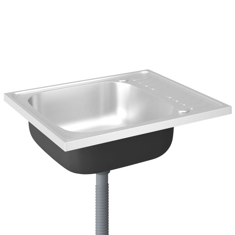 23.6" Stainless Steel Drop-in Kitchen Sink with Drainer
