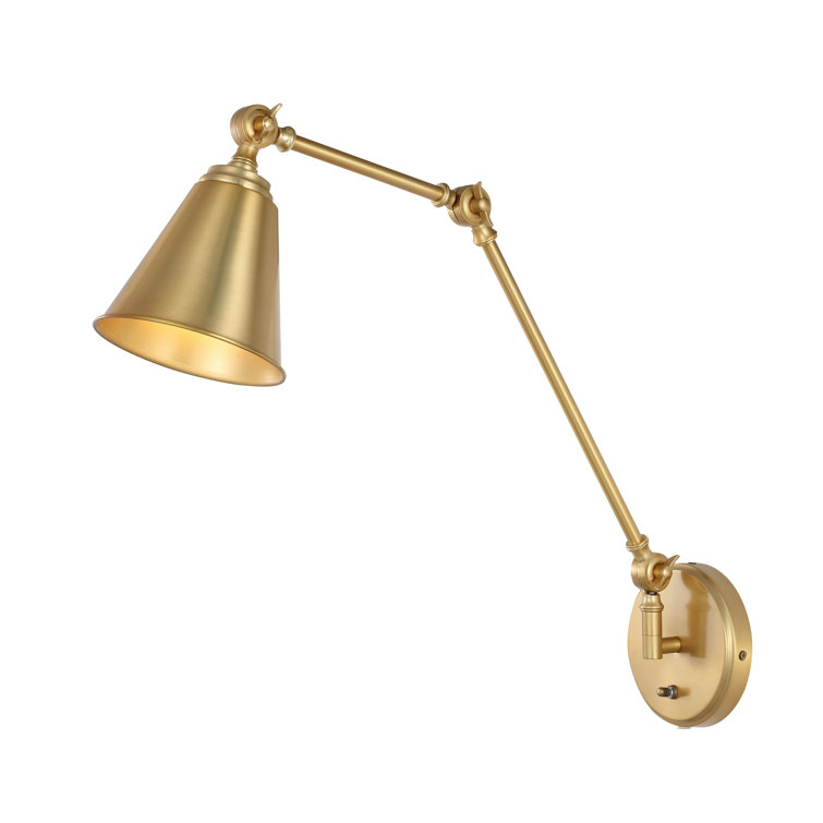 Kensley 21'' Brass Gold Industrial-Chic Wall Sconce