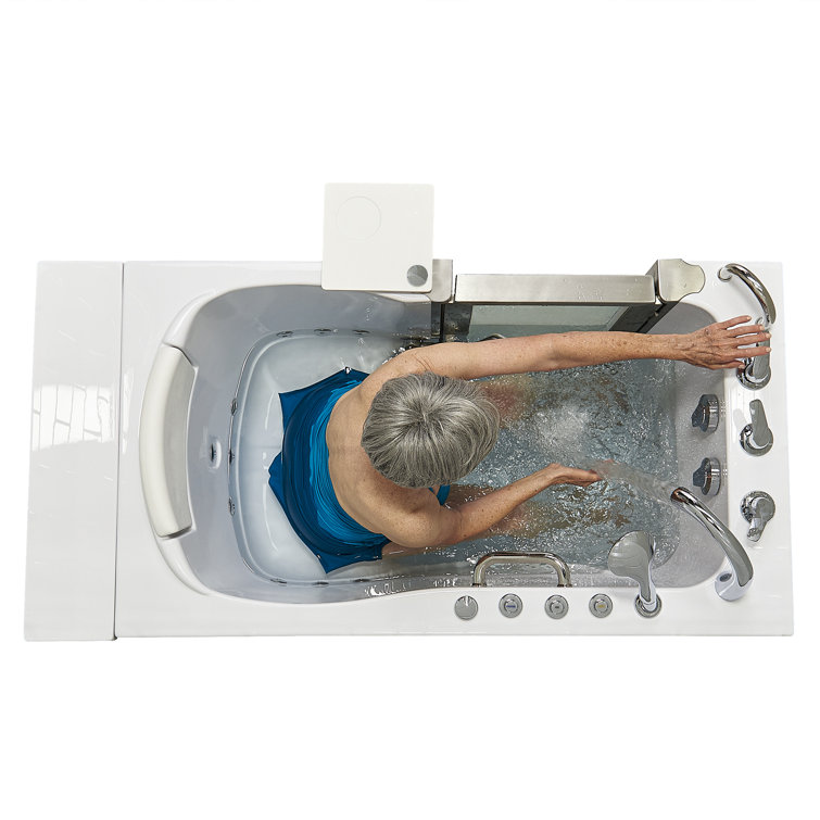 Royal 52" White Acrylic Hydro Massage Walk-In Bathtub