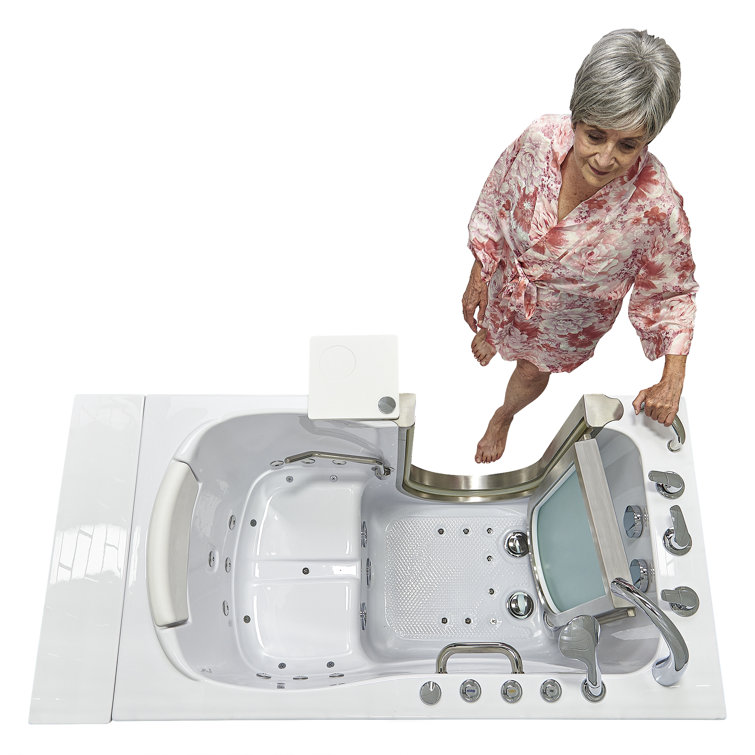 Royal 52" White Acrylic Hydro Massage Walk-In Bathtub