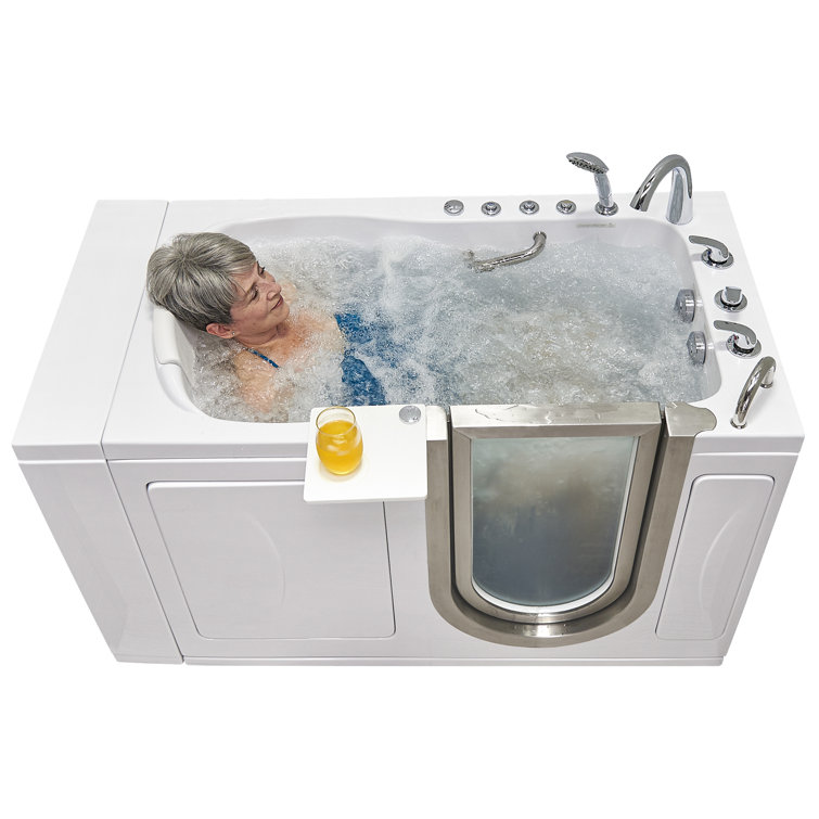 Royal 52" White Acrylic Walk-In Hydro Massage Bathtub