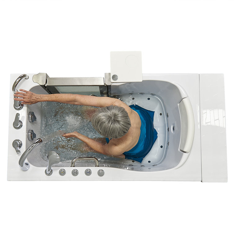 Royal 52" White Acrylic Walk-In Hydro Massage Bathtub