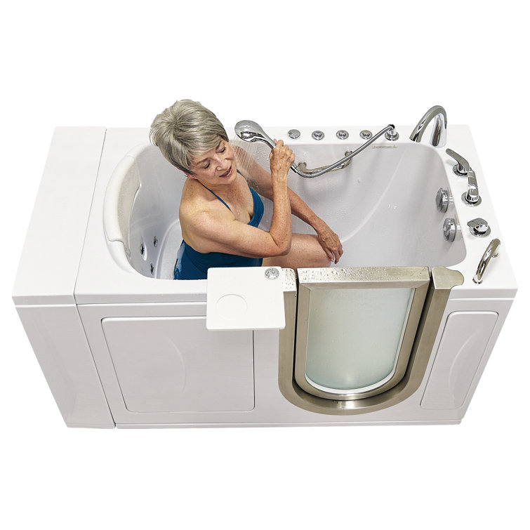 Royal 52" White Acrylic Walk-In Hydro Massage Bathtub