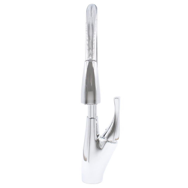 19-Inch Chrome Single Handle Pull-Down Kitchen Faucet