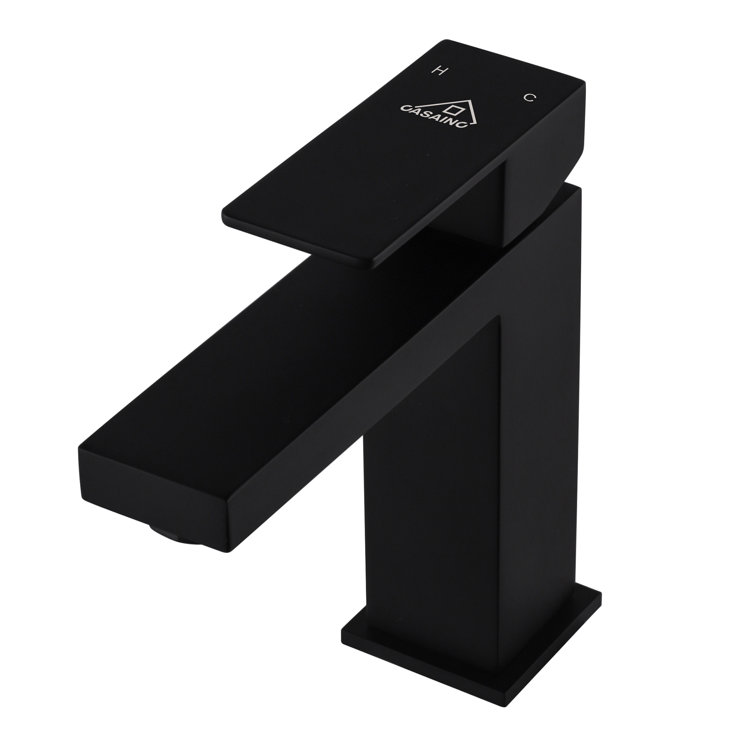Matte Black Stainless Steel Single Handle Bathroom Faucet