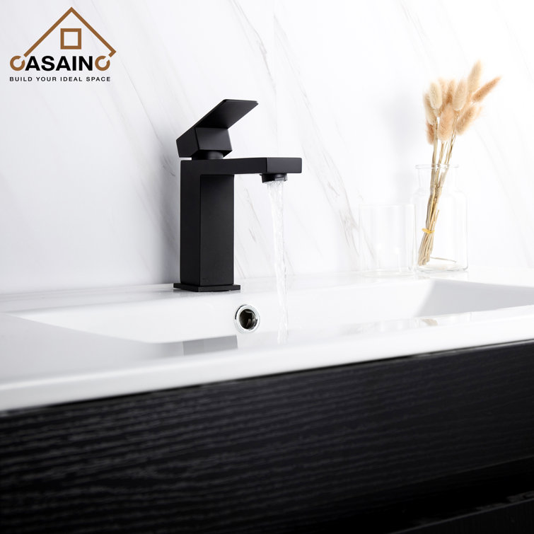 Matte Black Stainless Steel Single Handle Bathroom Faucet